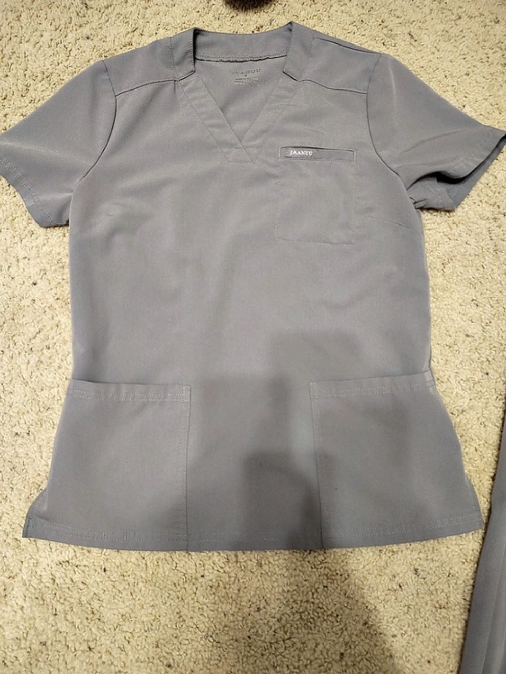 Jaanuu Light Gray Scrub Helia Top S